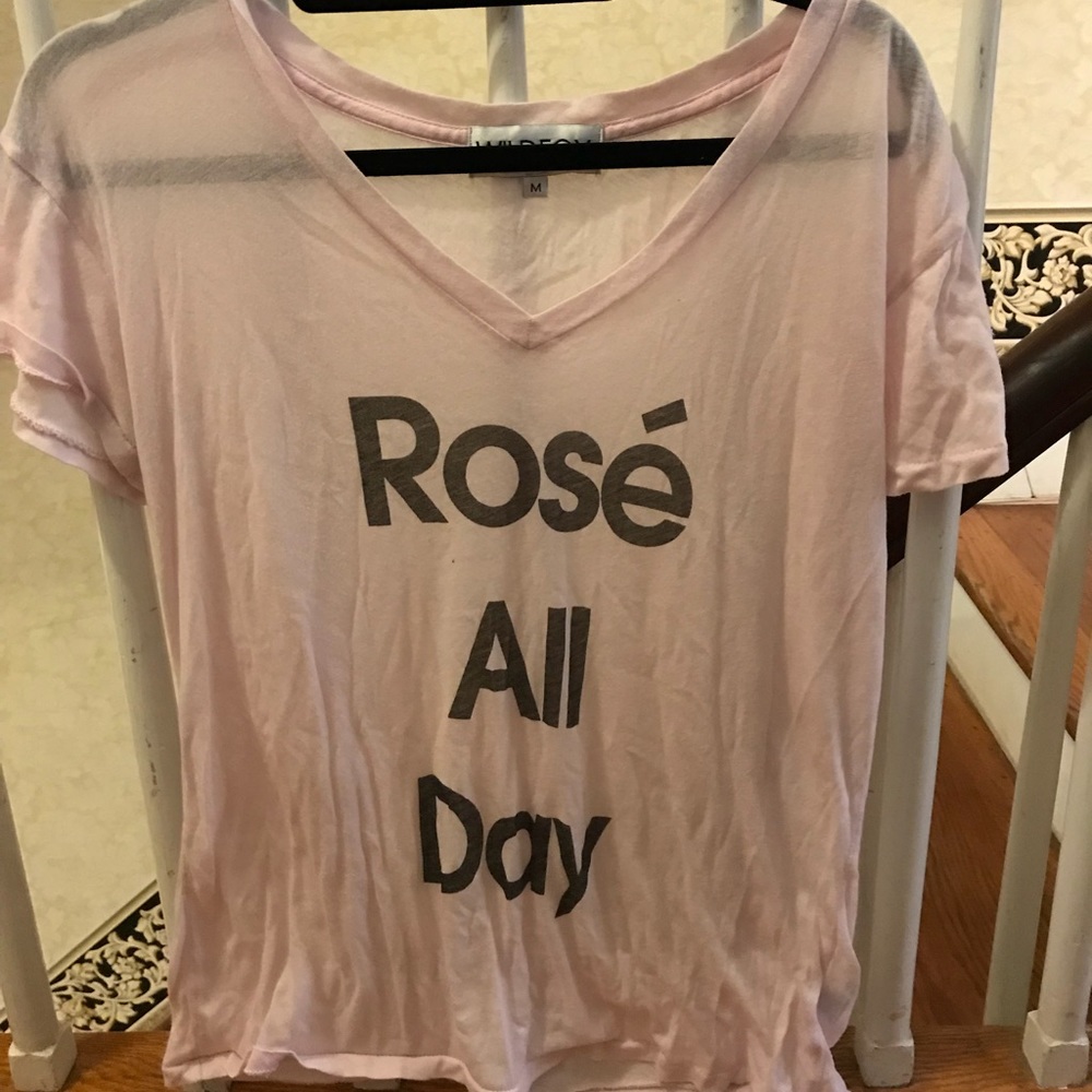 Wildfox Rose All Day Pink Tee